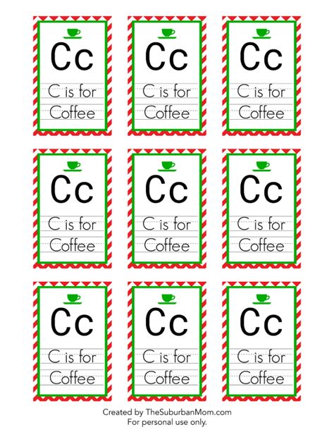 C Is For Caffeine Free Printable