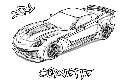 C7 Corvette Coloring Page