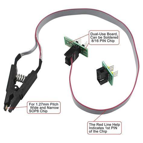Diagram Koneksi Klip SOIC8 ke Chip BIOS