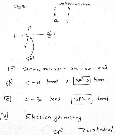CH3Br Hybridization