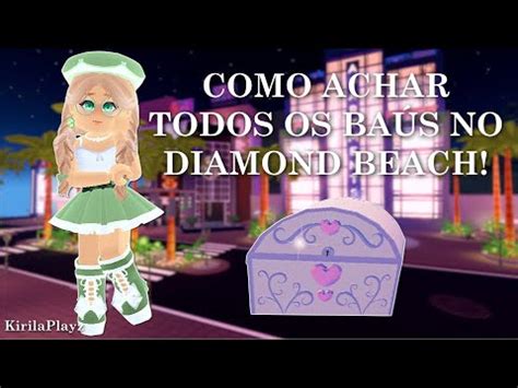 COMO ACHAR TODOS OS BAÚS NO DIAMOND BEACH! - Roblox 