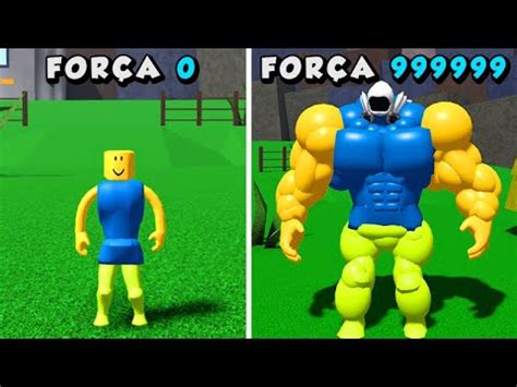 CONSEGUI 1.000.000 DE FORÇA NO MEGA NOOB SIMULATOR 