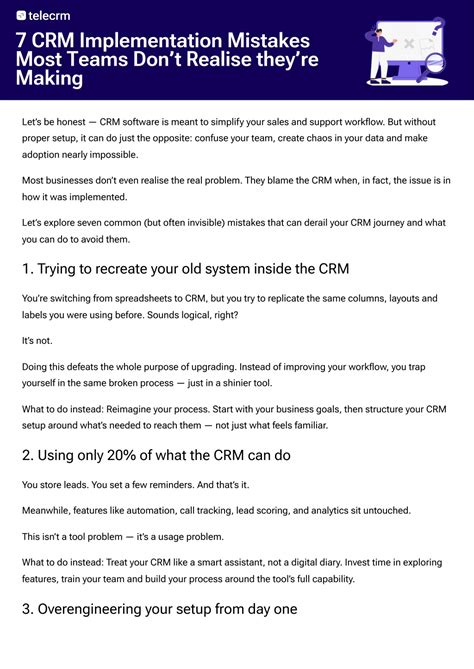 Common CRM implementation mistakes in banking