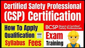 CSP Certified Safety Professional