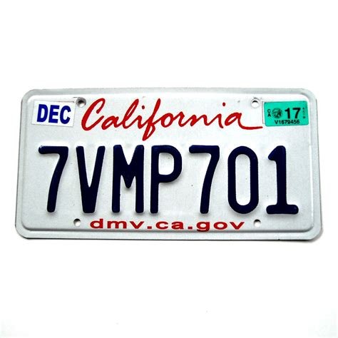 Ca License Plate