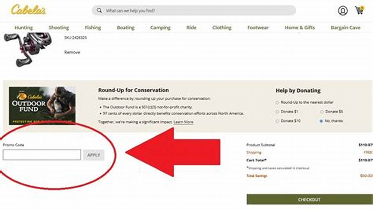Cabelas Promo Code January 2024