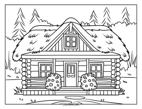 Cabin Coloring Pages