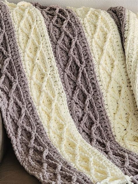 Cable Crochet Blanket