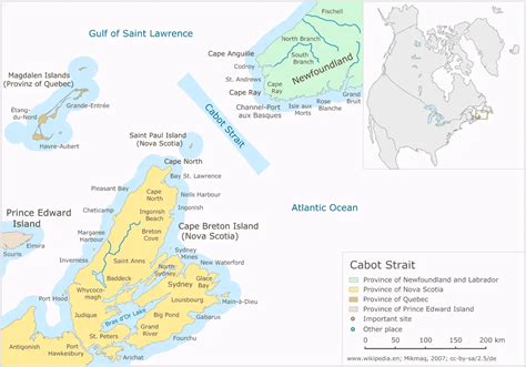 cabot strait Liberal Dictionary