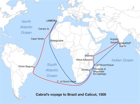 Travel Log Route of Pedro Alvares Cabral