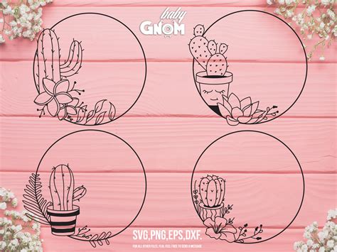 Download Cactus Frames Bundle Printable