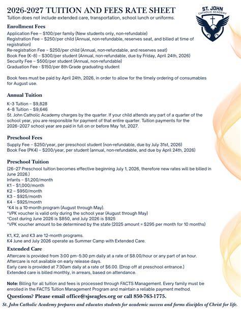 Get Affordable Education for Your Child with Cadence Academy Tuition Rate Sheet