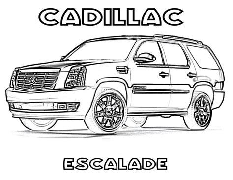 Cadillac Escalade Coloring Page