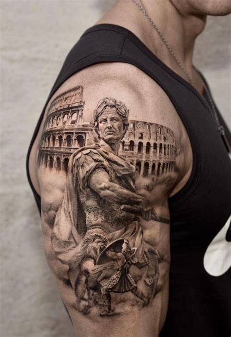Julius Caesar Statue realism Hon Tattoo in 2021 Stomach