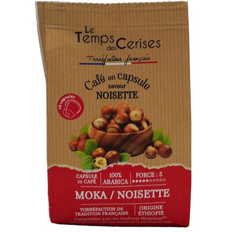 LE TEMPS DES CERISES Café Noisette Grains 250g - Achat / Vente café