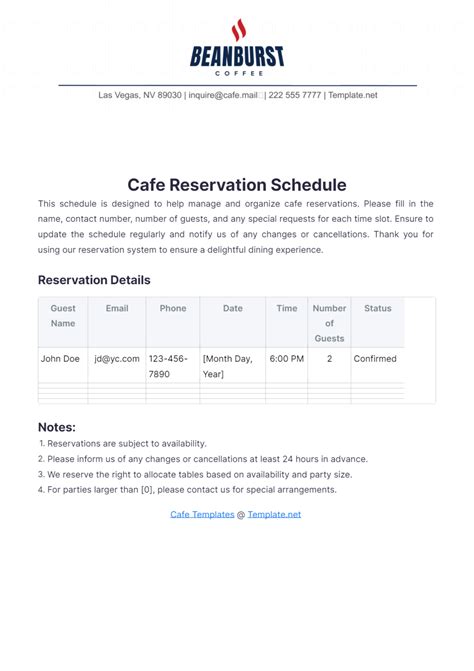 Cafe Reservation