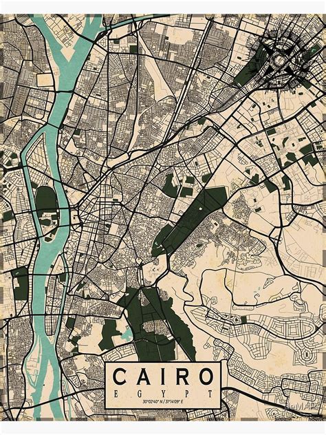 Old Map of Cairo Egypt 1920 Vintage Map of Cairo VINTAGE MAPS AND PRINTS