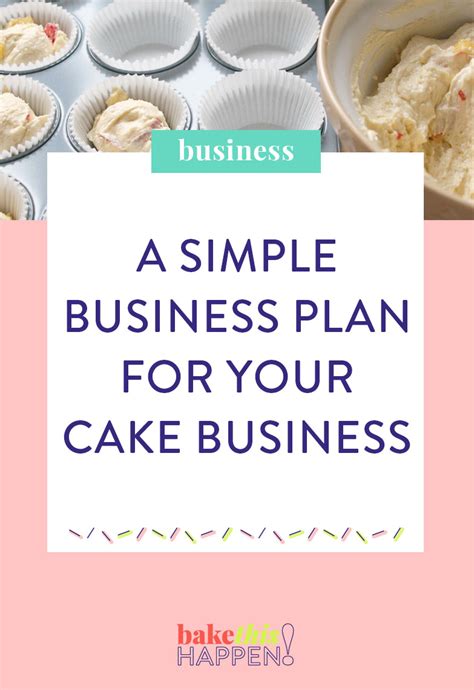 Cake Business Plan Template