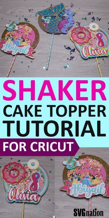 Download Cake Topper Slider Shaker Template Commercial Use For Crafts