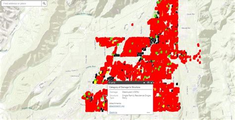 2018 Camp Fire perimeter and location of Paradise, California