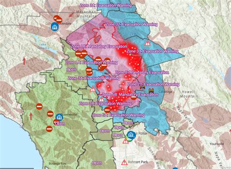 New wildfire evacuation zones announced in Healdsburg