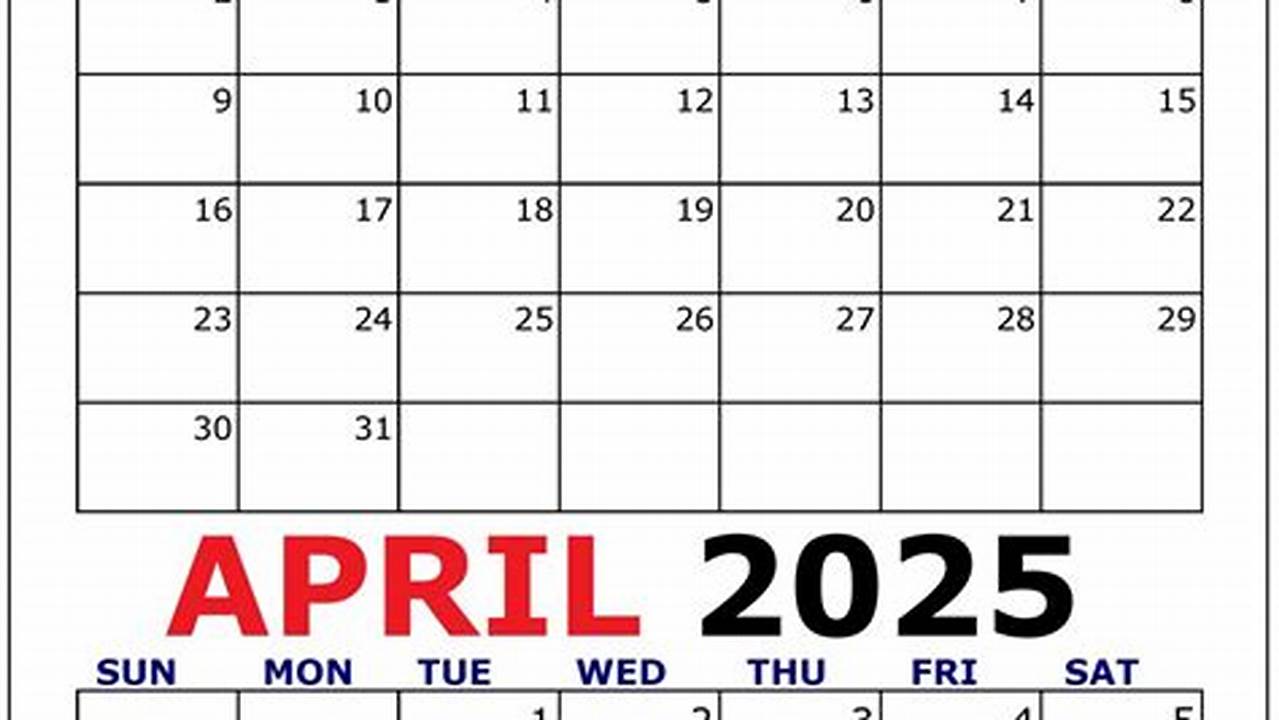 Calander April 2025