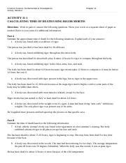 Calculating Time Of Death Using Algor Mortis Worksheet Answers