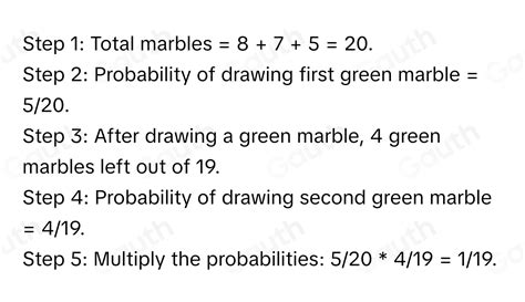 Calculating Basic Probabilities with Known Total Marbles