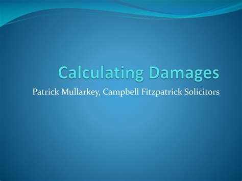 Calculating Damages