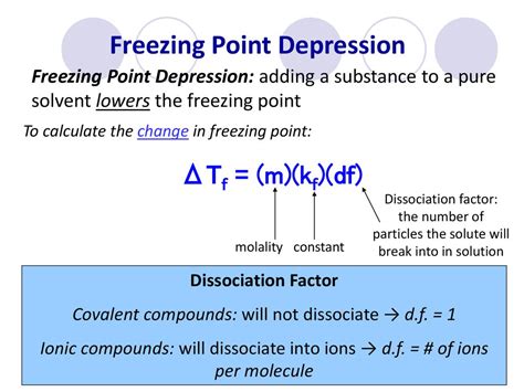 Calculating Freezing Point Depression – An Example