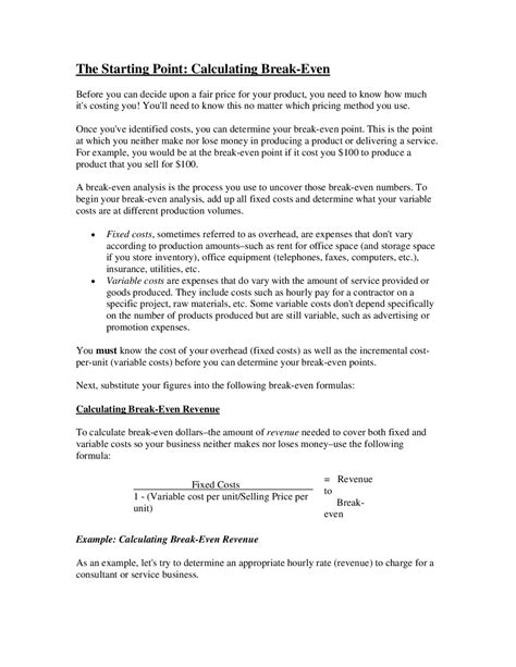 Calculating Your Current Starting Point