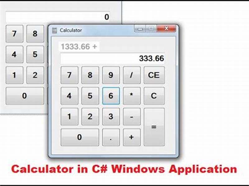 Calculator Code In C# Windows Form Application