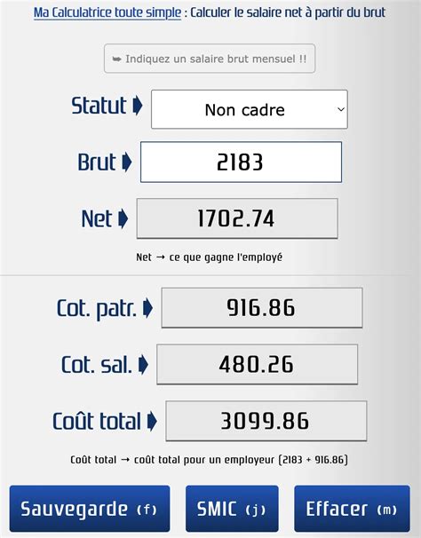 Calculer le salaire 