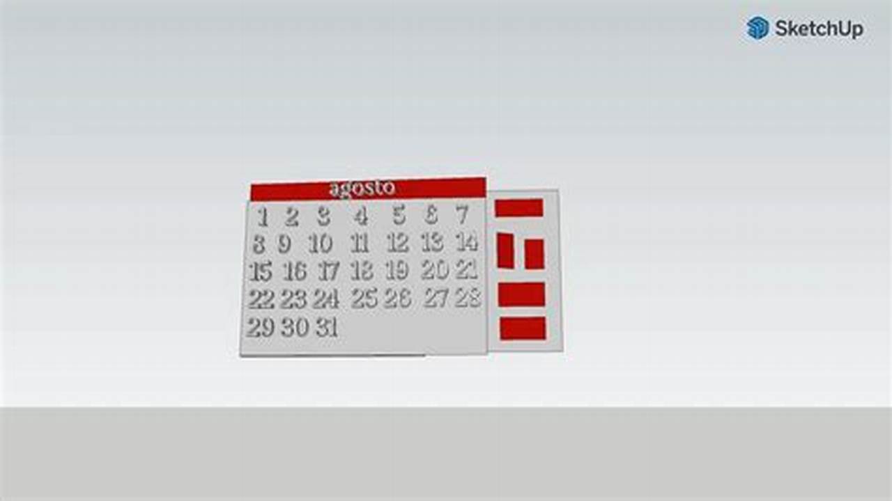 Calendar 3d Model