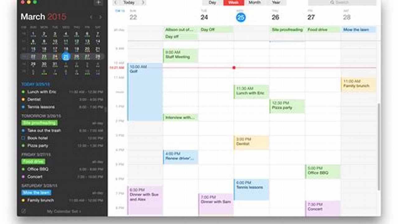 Calendar App Week View