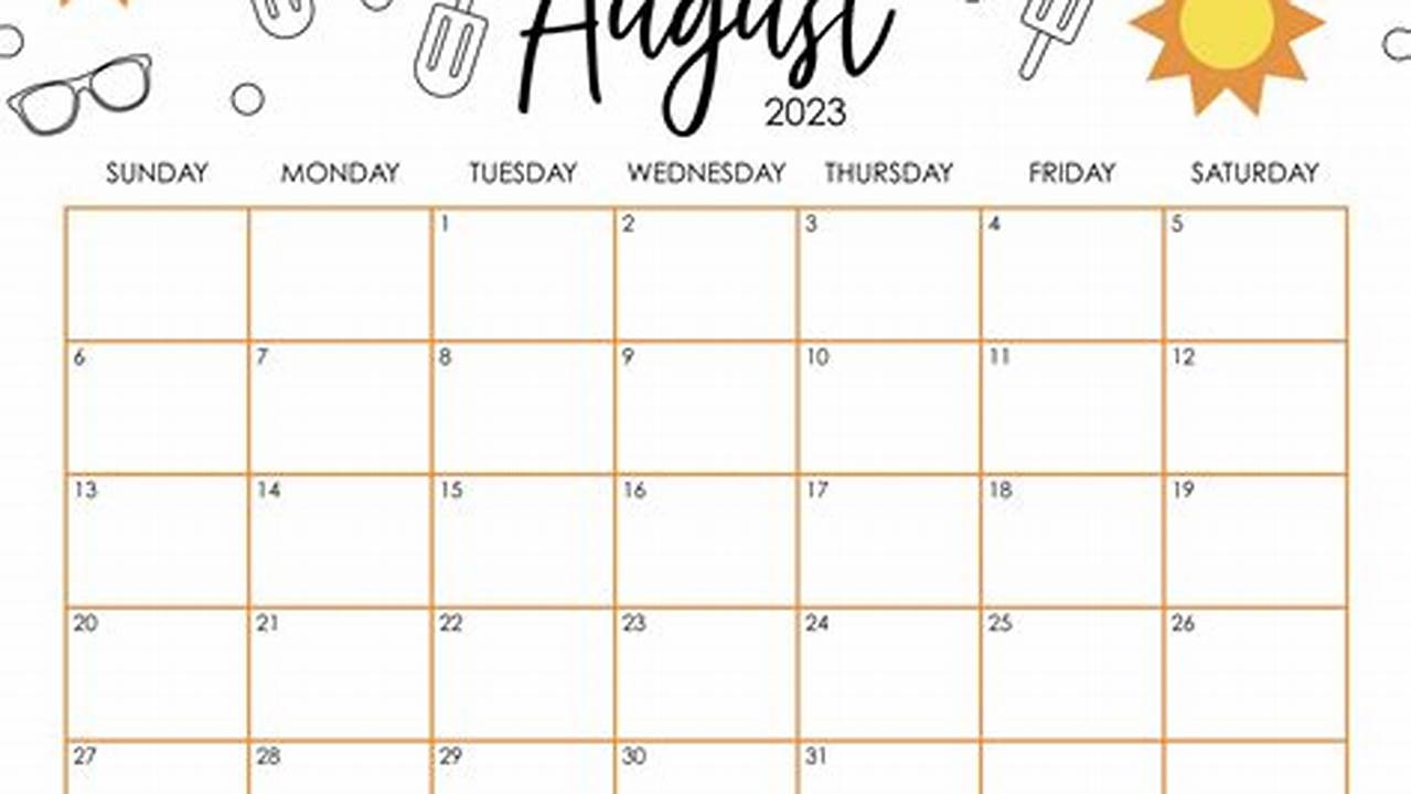 Calendar August 23
