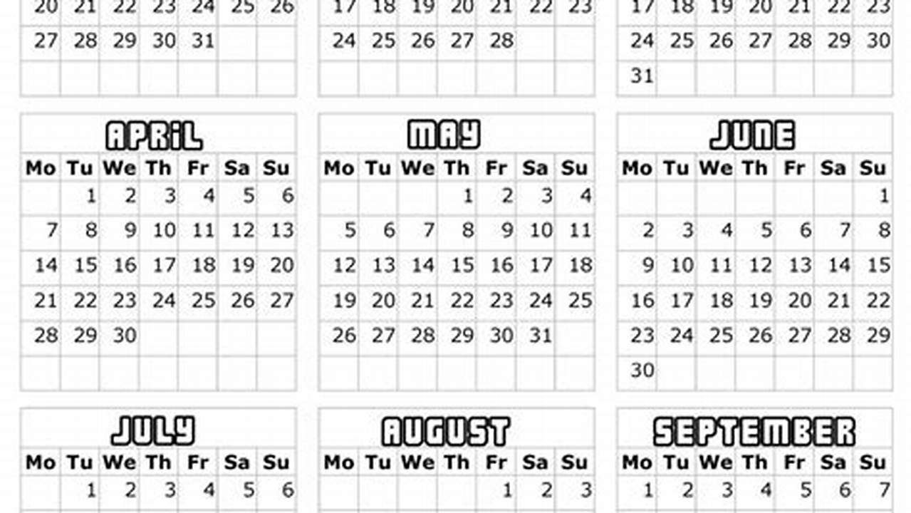Calendar Coloring Pages 2025