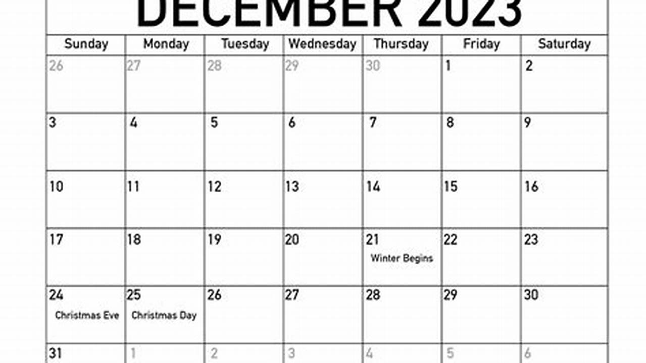 Calendar Dec 23