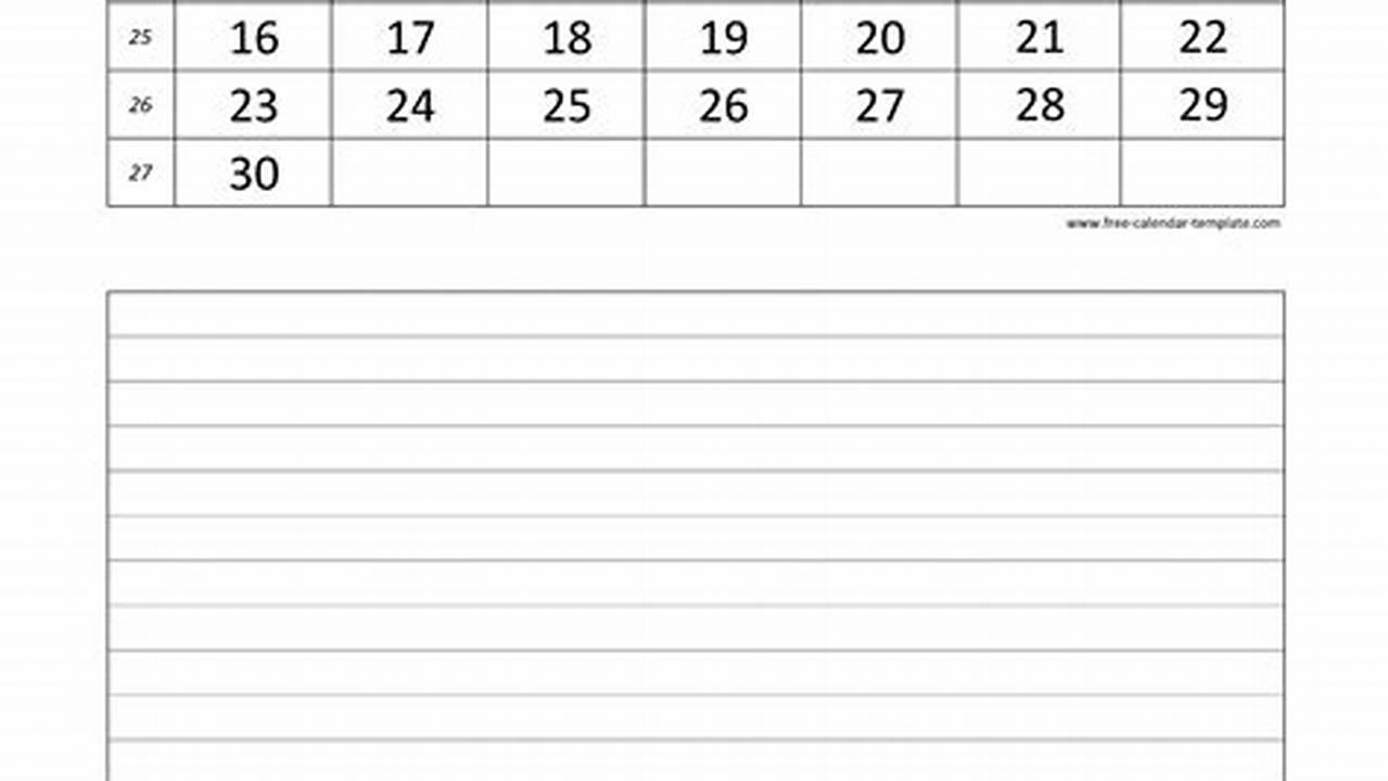 Calendar For June 2024 With Notes