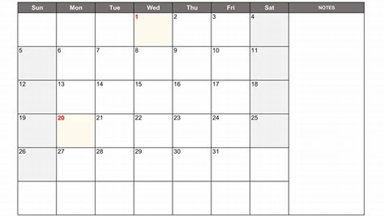 Calendar For Notes 2025