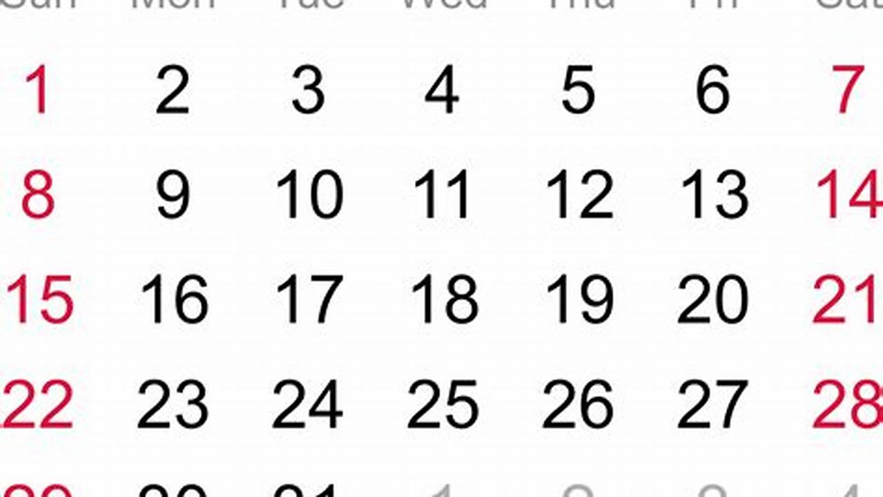 Calendar For October 23