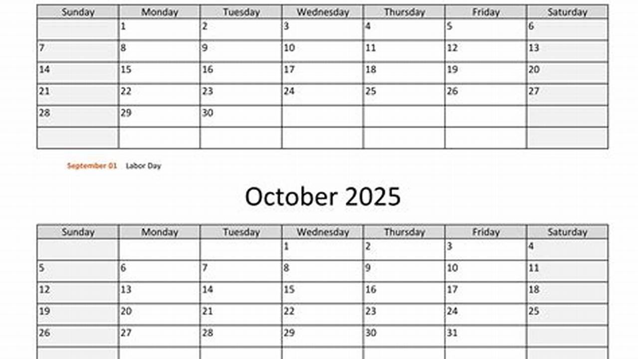 Calendar For September October 2025