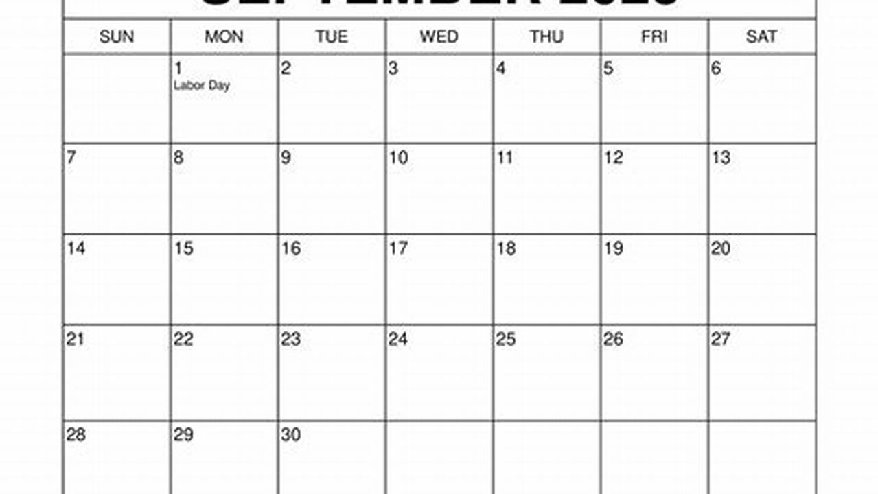 Calendar Format September 2025