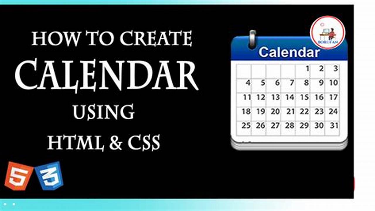 Calendar In Html W3schools