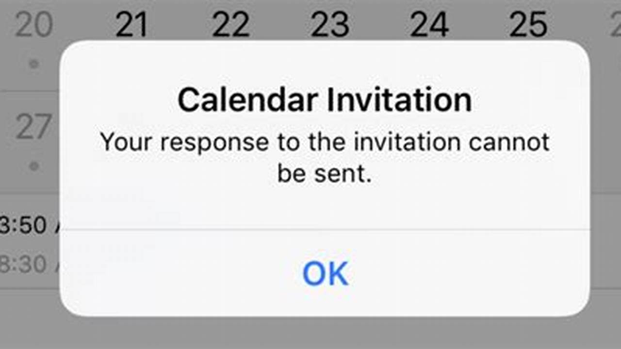 Calendar Invite Cannot Be Sent Iphone