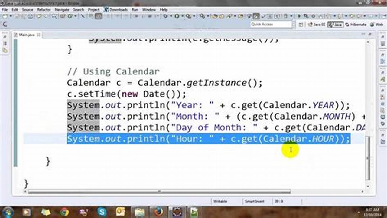 Calendar Java Date