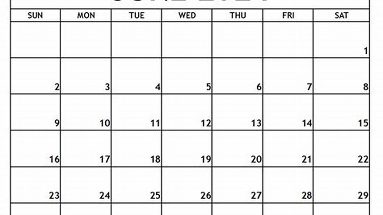 Calendar June 1 2024