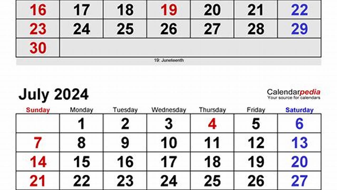 Calendar June July August 2024 Excel