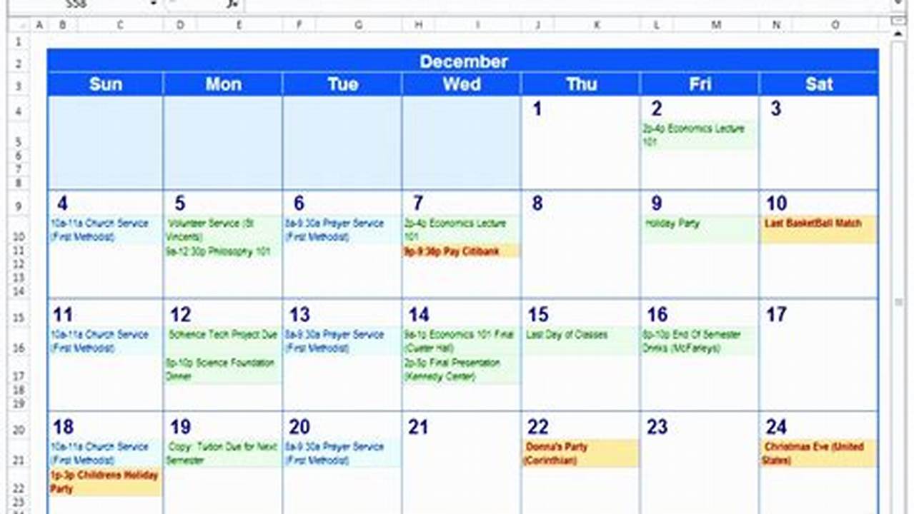 Calendar Macro Excel