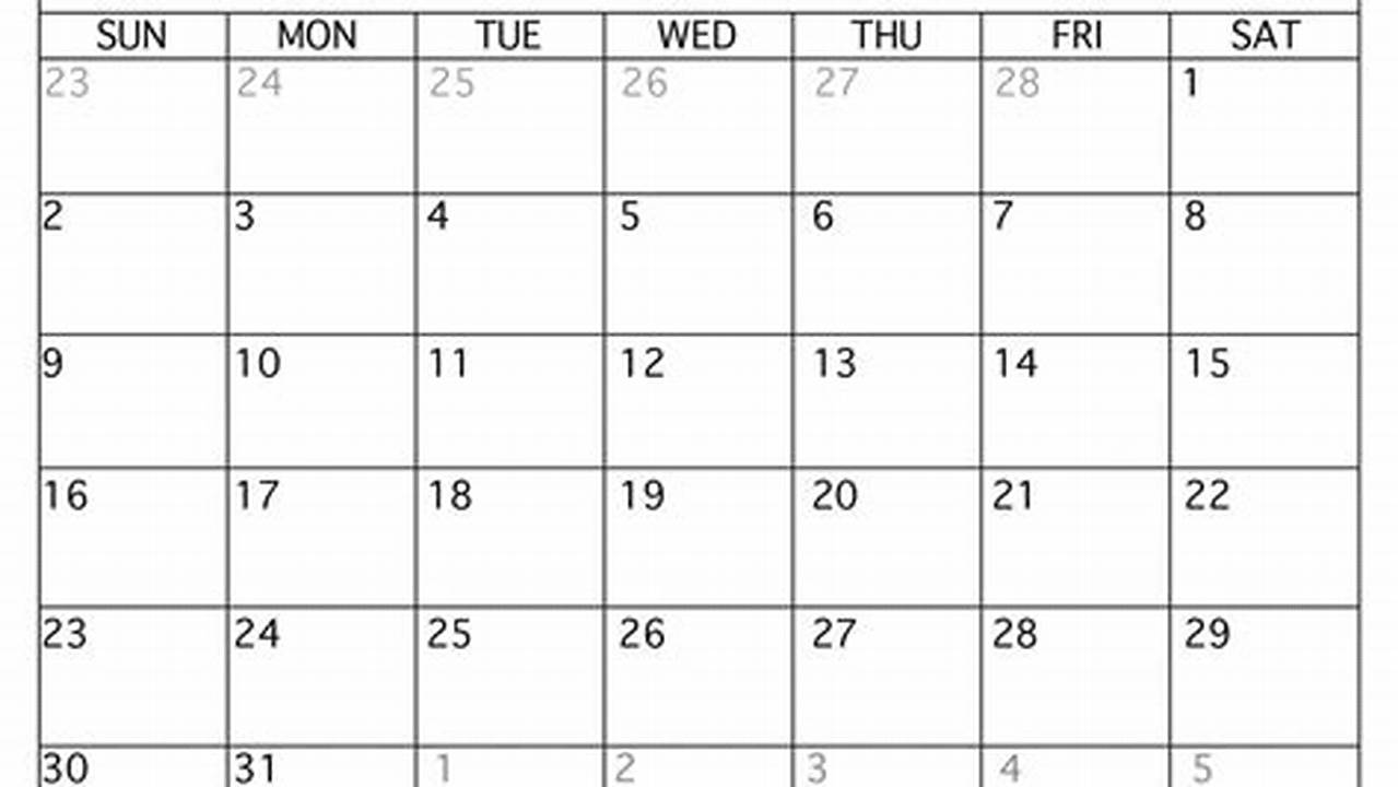 Calendar March 5-May 1 2025